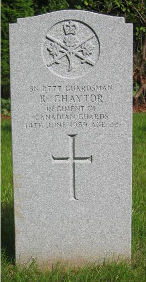 Pierre tombale de K. Chaytor