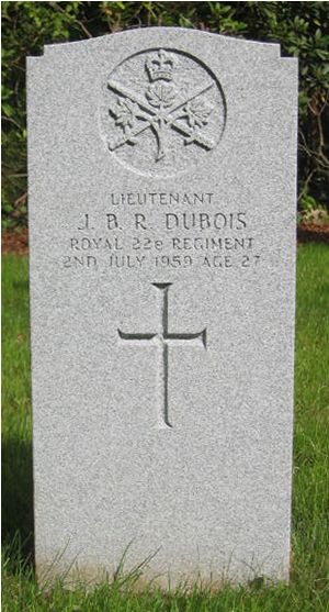Headstone of J. B. R Dubois