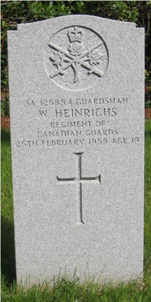 Headstone of W. Heinrichs