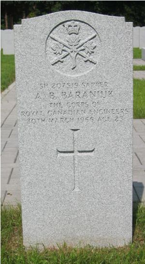 Headstone of A. B. Baraniuk