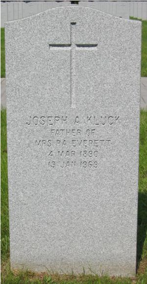 Headstone of Joseph Anthony Kluck