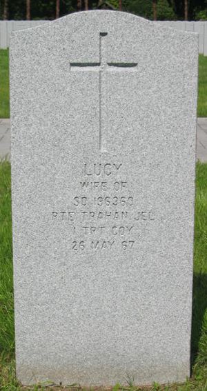 Pierre tombale de Lucy Trahan