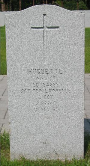 Headstone of Huguette Lawrence