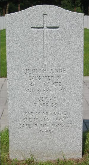 Pierre tombale de Judith Anne Hurrell