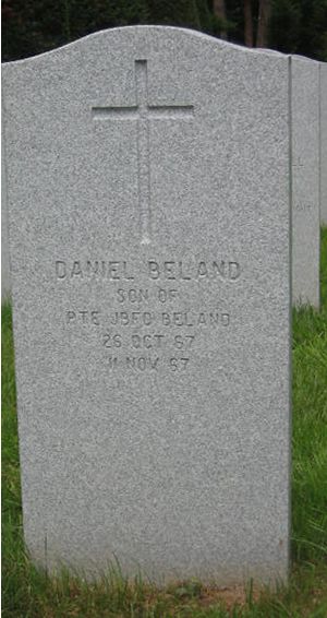 Headstone of Daniel Beland