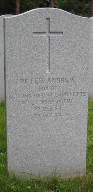 Pierre tombale de Peter Andrew Laviolette