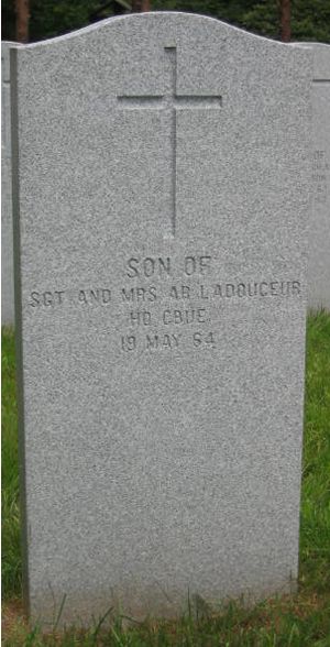 Headstone of Infant Son Ladouceur
