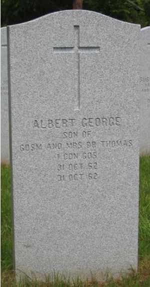 Pierre tombale de Albert George Thomas