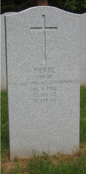 Headstone of Pierre Charbonneau
