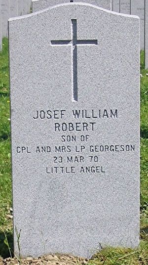 Headstone of Josef William Robert Georgeson