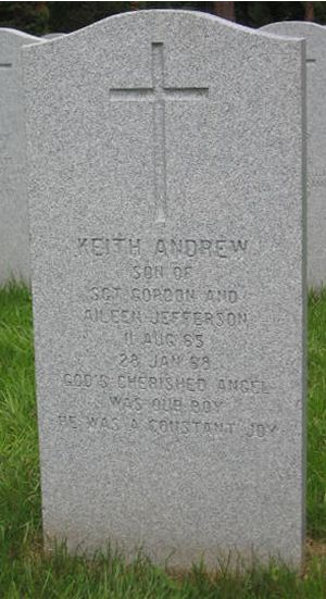 Pierre tombale de Keith Andrew Jefferson