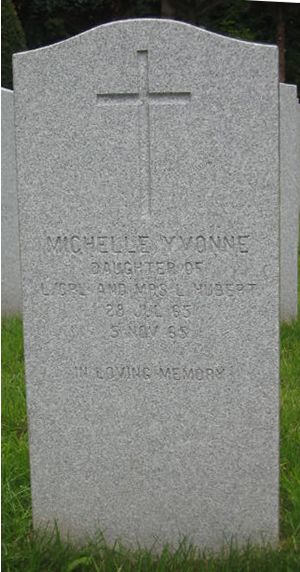 Headstone of Michelle Yvonne Hubert