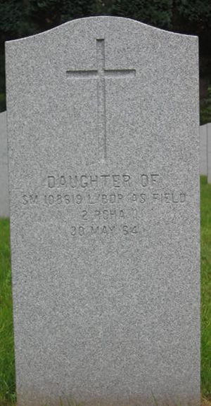 Headstone of Infant Daughter Field