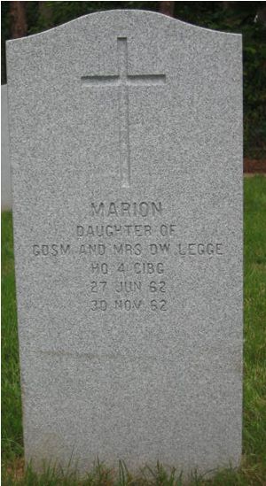 Pierre tombale de Marion Legge