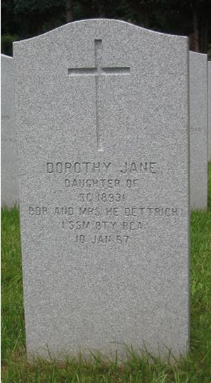 Headstone of Dorothy Jane Dettrich