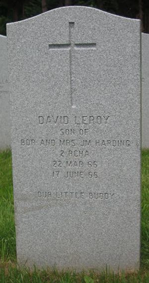 Pierre tombale de David Leroy Harding