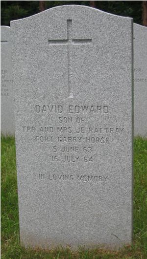 Pierre tombale de David Edward Rattray