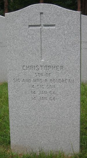 Headstone of Christopher Boudreau