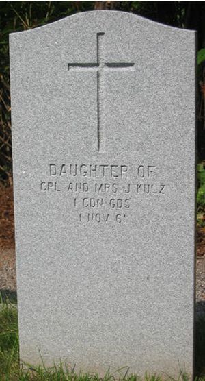 Headstone of Infant Daughter Kulz