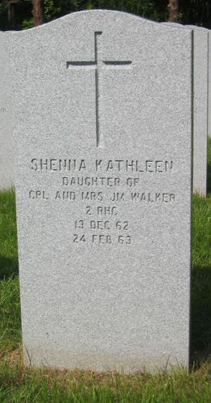 Pierre tombale de Shenna Kathleen Walker