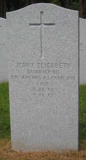 Headstone of Jenny Elisabeth Charland