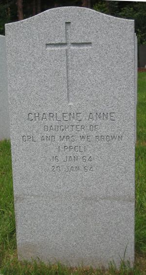 Pierre tombale de Charlene Anne Brown