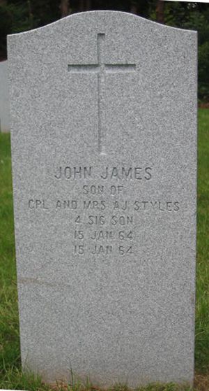 Pierre tombale de John James Styles