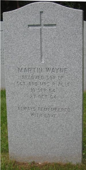 Pierre tombale de Martin Wayne Allt