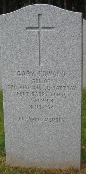 Pierre tombale de Gary Edward Rattray