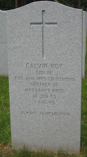 Headstone of Calvin Roy Osmond