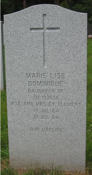 Headstone of Marie Lise Dominique Clement