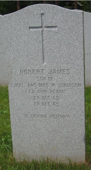 Pierre tombale de Robert James Jordison