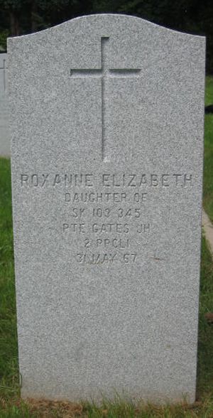 Pierre tombale de Roxanne Elizabeth Gates