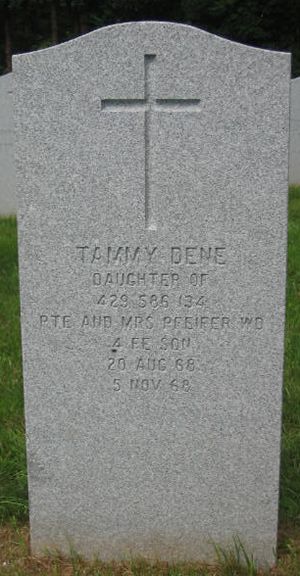 Pierre tombale de Tammy Dene Pfeifer