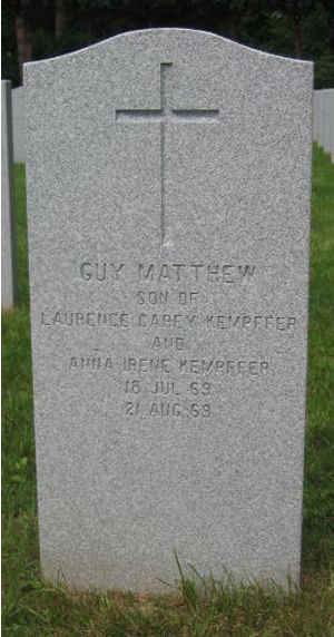 Headstone of Guy Matthew Kempffer