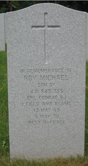 Pierre tombale de Roy Michael Conrad