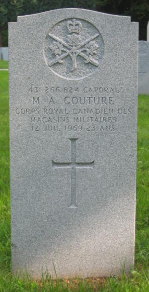 Headstone of M. A. Couture