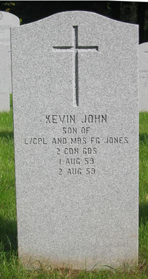 Pierre tombale de Kevin John Jones
