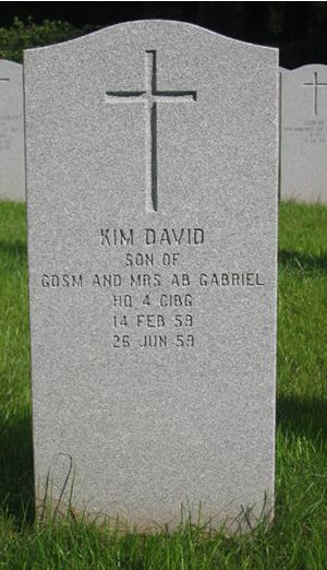 Headstone of Kim David Gabriel