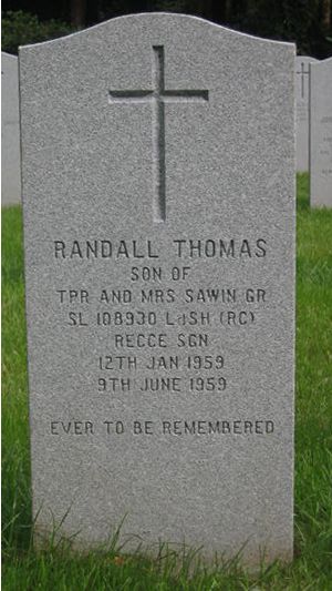 Pierre tombale de Randall Thomas Sawin