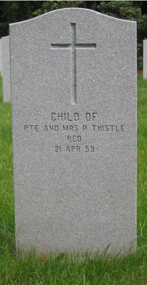 Pierre tombale de Infant Thistle