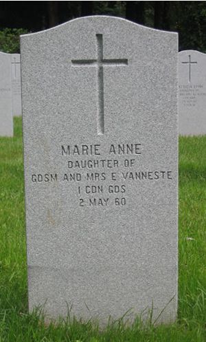 Pierre tombale de Marie Anne Vanneste