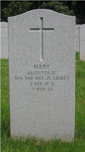 Pierre tombale de Mary Gaudet