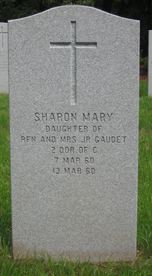 Headstone of Sharon Mary Gaudet