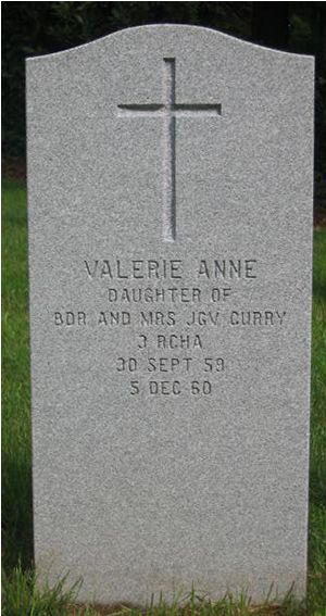 Pierre tombale de Valerie Anne Curry