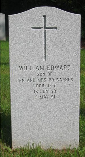 Pierre tombale de William Edward Barnes