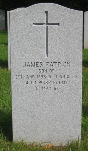 Pierre tombale de James Patrick Langille