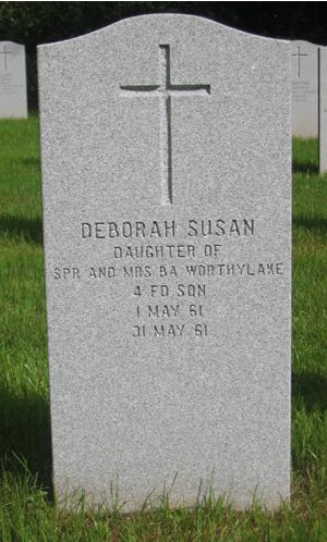 Pierre tombale de Deborah Susan Worthylake