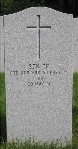 Headstone of Infant Son Pretty