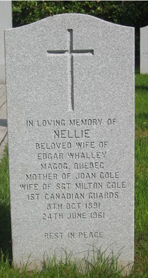 Pierre tombale de Nellie Whalley